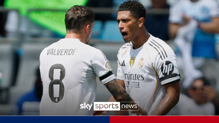 Jude Bellingham was on the target while Real Madrid of 10 men beat Pachuca 3-1 at the Club World Cup in the United States.