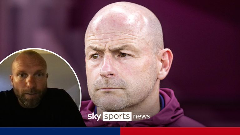The head coach of England Lee Carsley before the final of the UEFA Under 21 championship at the National Football Stadium, Bratislava. 