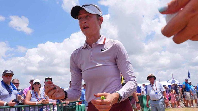 Nelly Korda Walks to the Clubhouse After Playing the First Round of the Women's PGA Championship Golf Tournament Thursday, June 19, 2025, in Frisco, Texas. (Photo/lm otero)
