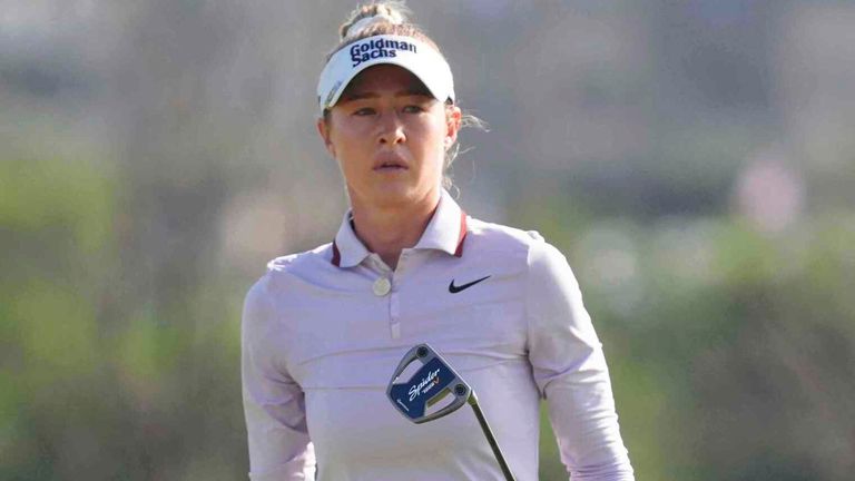 Nelly Korda Looks at Her Putt on the Second Hole During the First Round of the Women's PGA Championship Golf Tournament Thursday, June 19, 2025, Frisco, Texas. (Photo/lm otero)