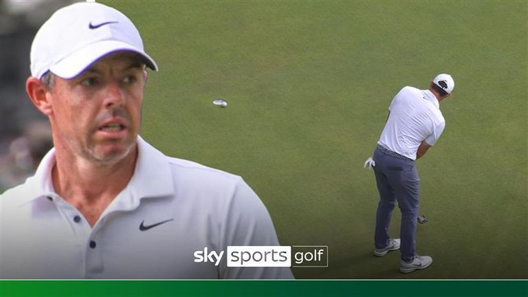 Following an erratic opening tee shot, Rory McIlroy made a remarkable birdie at the 15th of the Travelers Championship.