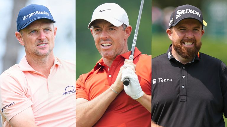 Justin Rose, Rory McIlroy, Shane Lowry