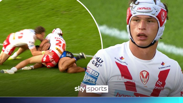 Harry Robertson Last-Ditch Tackle Stops Leeds Rhinos Attack