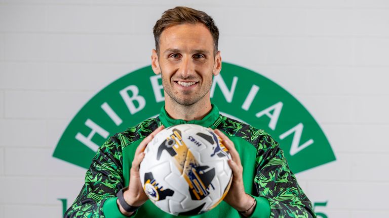 Rapheal Sallinger Signs for HIbs..Picture: Alan Rennie.