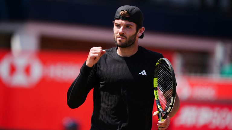 Jacob Fearnley Reacts During His Match Against Corentin Moutet on Day Eleven of the HSBC Championships at the Queen's Club, London. Picture 