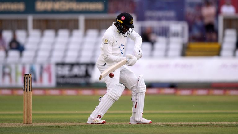 Sussex's Jofra Archer batting during the Rothesay County Championship Division One match against Durham