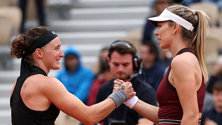 Katie Boulter beat Carole Monnet 6-7 (4) 6-1 6-1 during the first-round of the French Open