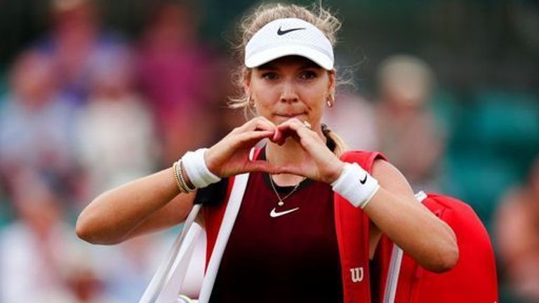 Katie Boulter following her defeat to McCartney Kessler on day five of the Lexus Nottingham Open at the Lexus Nottingham Tennis Centre, Nott