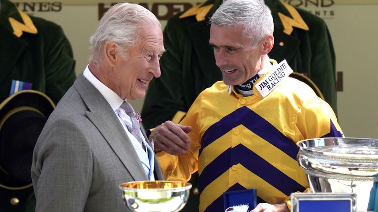 Paul Mulrennan Speaks to King Charles III after royal ascot Success Aboard American Affair