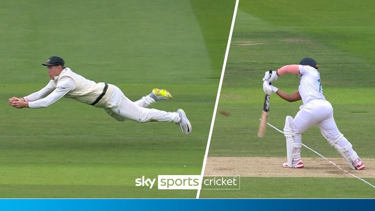 Marnus Labuschagne takes superb catch to dismiss South Africa captain  Temba Bavuma