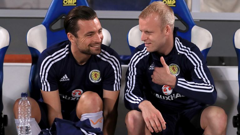 Russell Martin (L) and Steven Naismith played together for Scotland