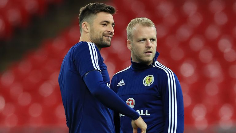 Russell Martin (L) and Steven Naismith played together at Scotland