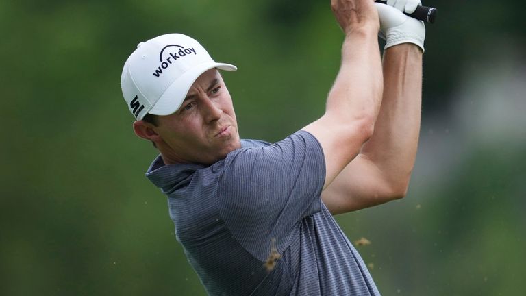 Matt Fitzpatrick in action at the Rocket Classic in Detroit (AP Photo/Paul Sancya)