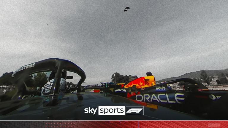 Max Verstappen vs George Russell 360 | New angle of Spanish GP collision