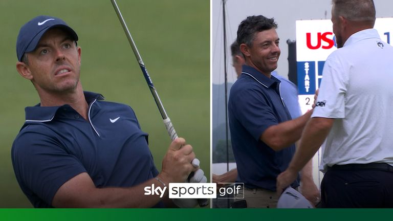 RORY MCILROY BIRDIE AT 18 TO MAKE CUT 14 JUNE