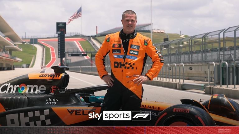 Brad Pitt, the lead actor from F1: The Movie, takes Martin Brundle out for a spin in the McLaren 750S.