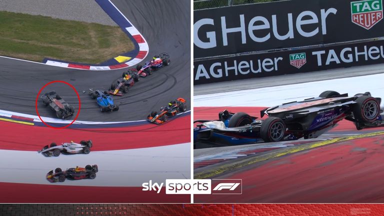 Sami Meguetounif, who flipped his car, was thankfully able to walk away unharmed following a huge crash at the start of the F2 Sprint.