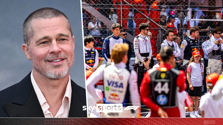 Brad Pitt in the F1 movie.