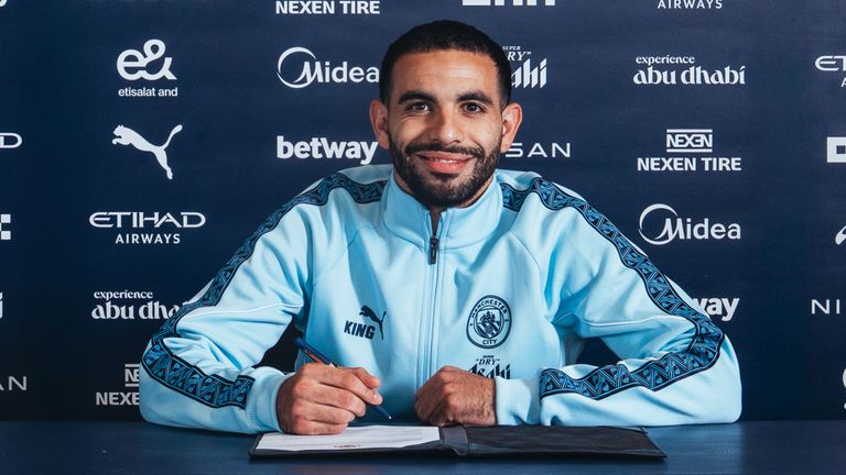 Rayan Ait Nouri signs for Manchester City. Credit: Manchester City