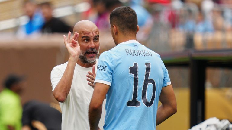 Rodri made his first start since September 2024 in Man City's 5-2 win over Juventus