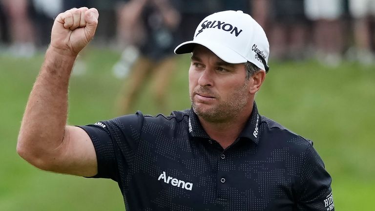 Ryan Fox celebrates after winning the Canadian Open