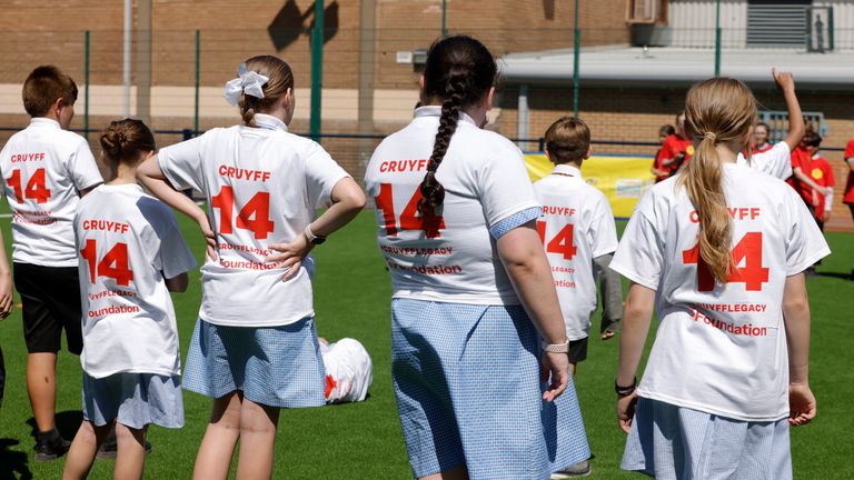 Liverpool's Ryan Gravenberch has opened a Cruyff Court bearing his name near Anfield