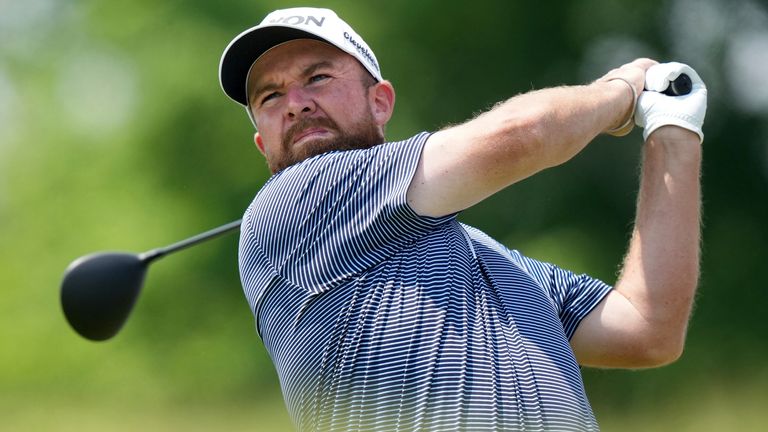 Shane Lowry tees off on the fifth hole during the third round of the Canadian Open