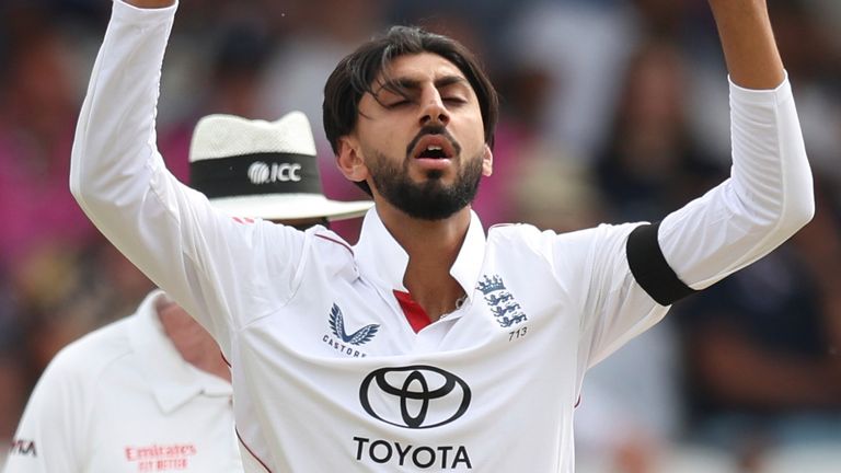 England's Shoaib Bashir, Test cricket, Headingley (Associated Press)