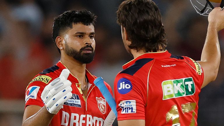 Shreyas Iyer and Marcus Stoinis, Punjab Kings 2025 celebrate their locations in the final of the India Premier League