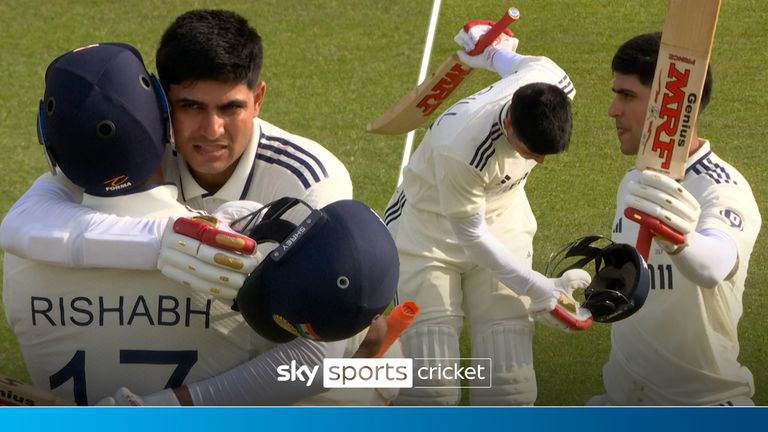 Shubman Gill reaches his first Test hundred as Test captain for India as he leads his side into a massive score against England on day one of the first Test at Headingley. 