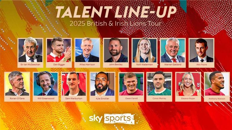 Sky Sports has an incredible line-up of talent for the Lions tour this summer
