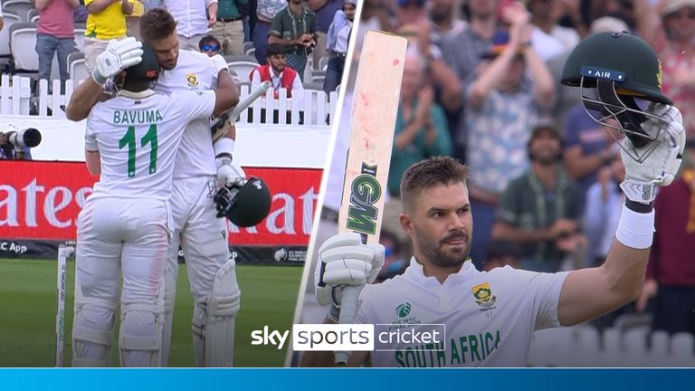 AIDEN MARKRAM CENTURY MOMENT ON DAY 3 ICC WTC FINAL THUMB 