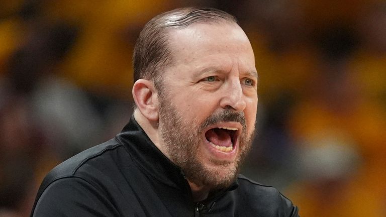 New York Knicks head coach Tom Thibodeau, Indianapolis, 31 May 2025, on May 31, 2025, the first half of the 6th game of Indiana Players's Oriental Conference of Indiana Play from Tom Thibodeau Sideline. (AP Photo / Michael Conroy)