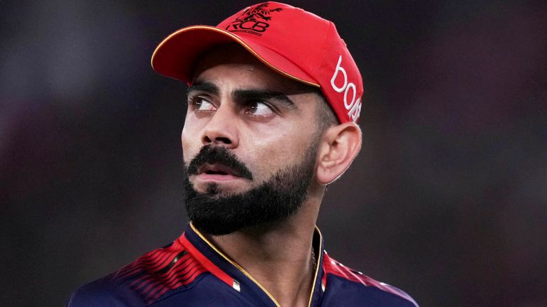 Royal Challengers Bengaluru's Virat Kohli gestures in the field during the Indian Premier League cricket final match between Punjab Kings and Royal Challengers Bengaluru at Narendra Modi Stadium in Ahmedabad, India, Tuesday, June 3, 2025. (AP Photo/Ajit Solanki)