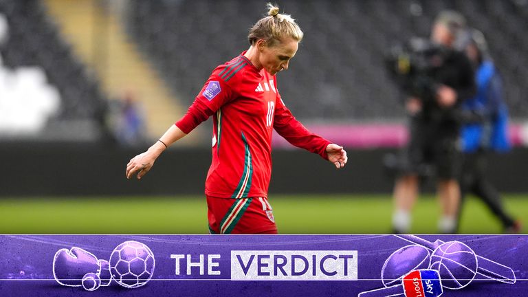Wales' Jessica Fishlock appears dejected during the UEFA Women's Nations League, League A, Group A4 match at the Swansea Stadium. Picture date: Tuesday June 3, 2025.