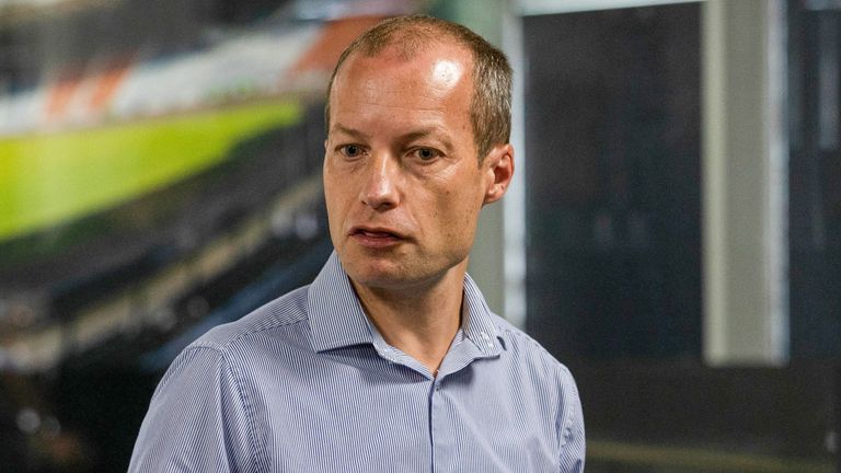 GLASGOW, SCOTLAND - JULY 26: New Head of Refereeing Willie Collum is pictured during a media conference at Clydesdale House, on July 26, 2024, in Glasgow, Scotland.  (Photo by Craig Williamson / SNS Group)