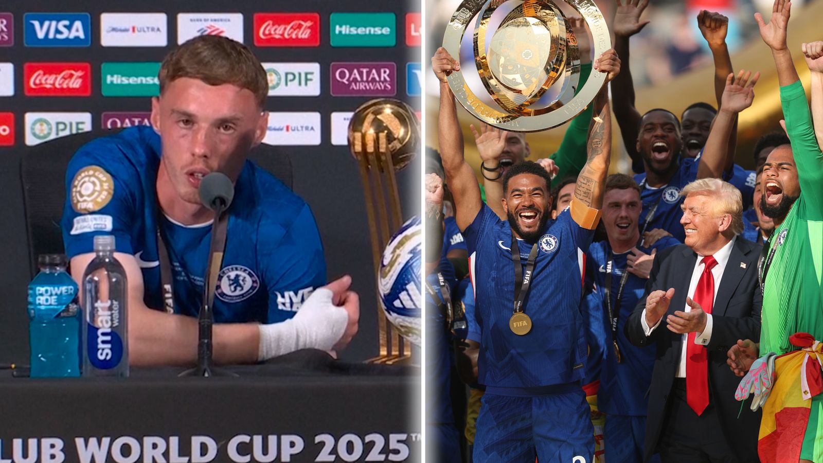 'I was a bit confused!' | Palmer responds to Trump trophy celebrations!