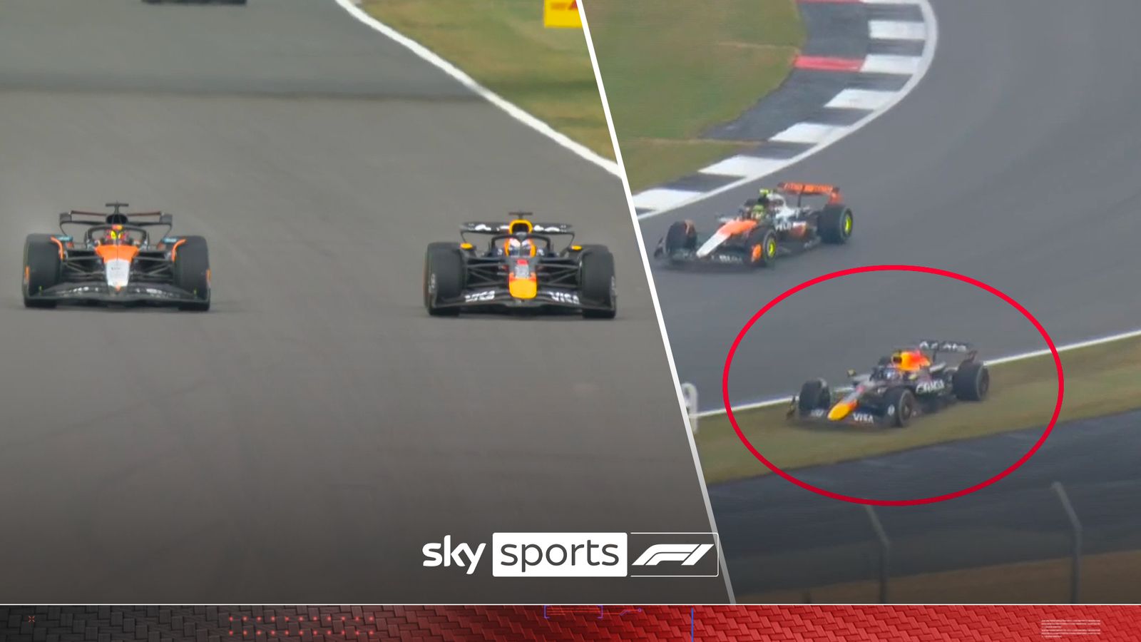 Verstappen loses lead to Piastri and then goes off track in Norris battle!