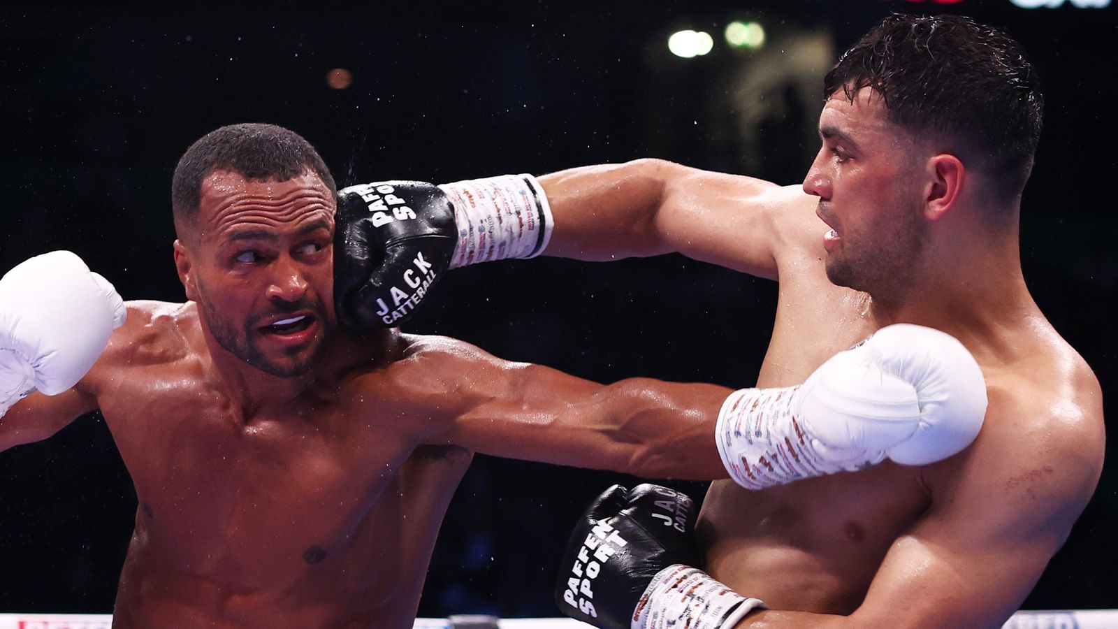 Jack Catterall beats Harlem Eubank in all-British welterweight bout after head clash and Conor Benn encounter