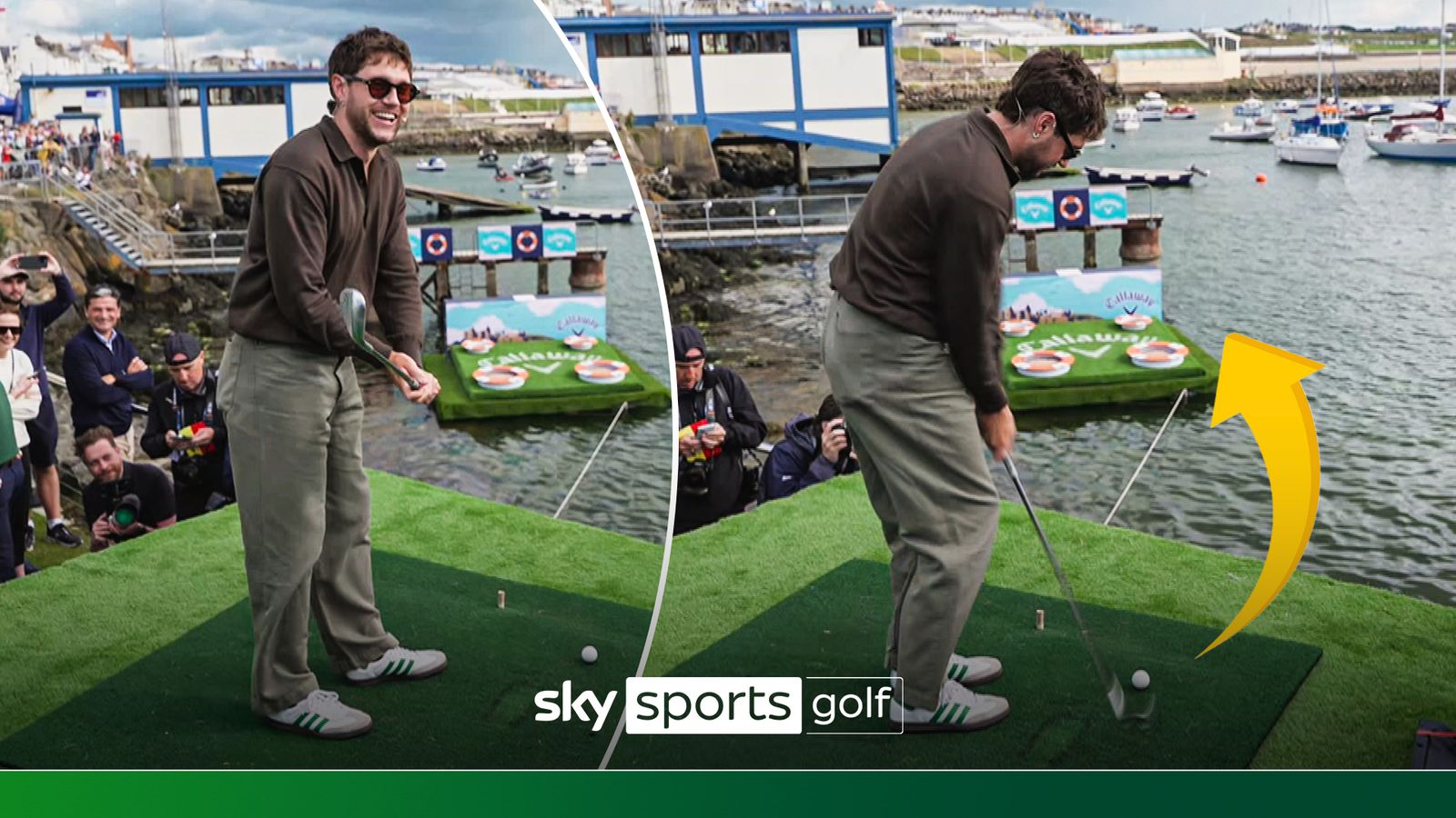 Niall Horan takes on chip challenge in Portrush! Niall Horan takes on chip challenge in Portrush!