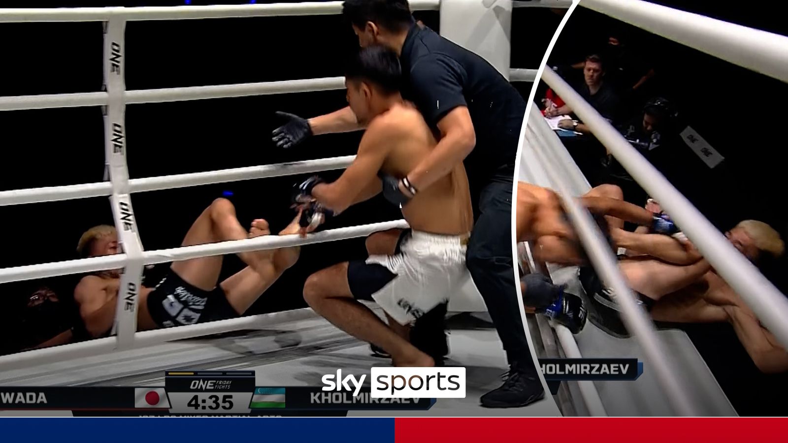 ONE Championship: MMA fighter FALLS out of the ring after early barrage!