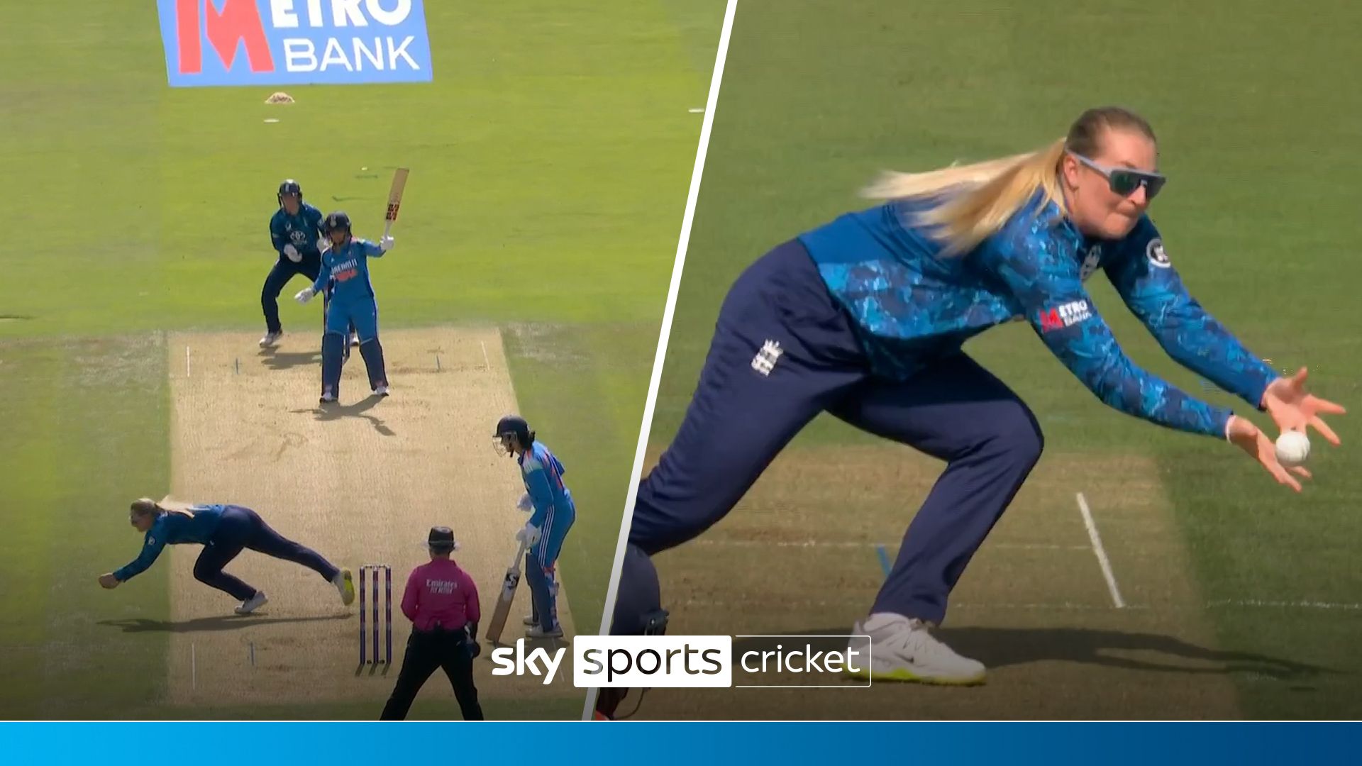 Ecclestone takes sensational grab in just two deliveries