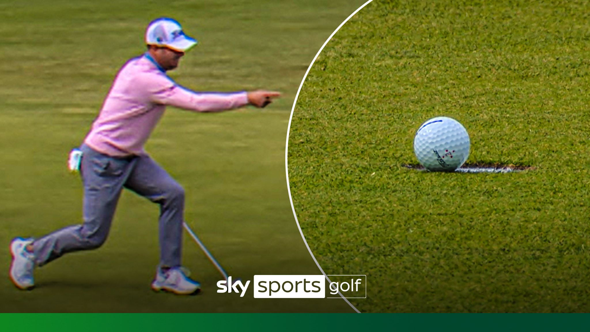 The Open: Justin Thomas attempts spell to force ball into hole