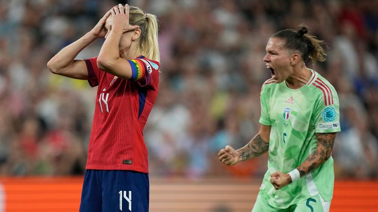 ADA Hegerberg has missed the second penalty of the euro finale as the Norwegian crash
