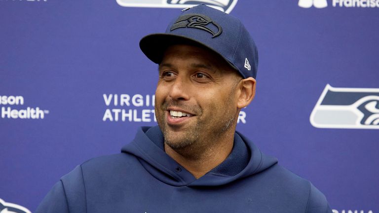 Aden Durde is entering his second season as Seattle Seahawks defensive coordinator 