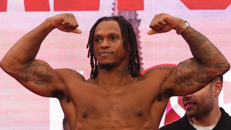 Anthony Yarde weighs in ahead of his third fight with Lyndon Arthur.