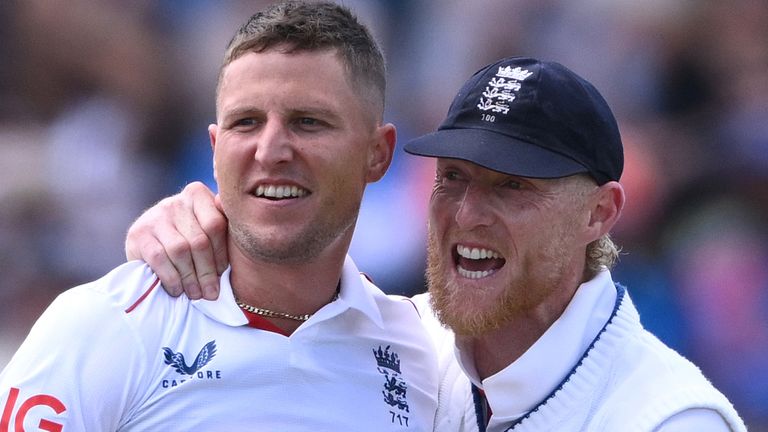 Brydon Carse and Ben Stokes