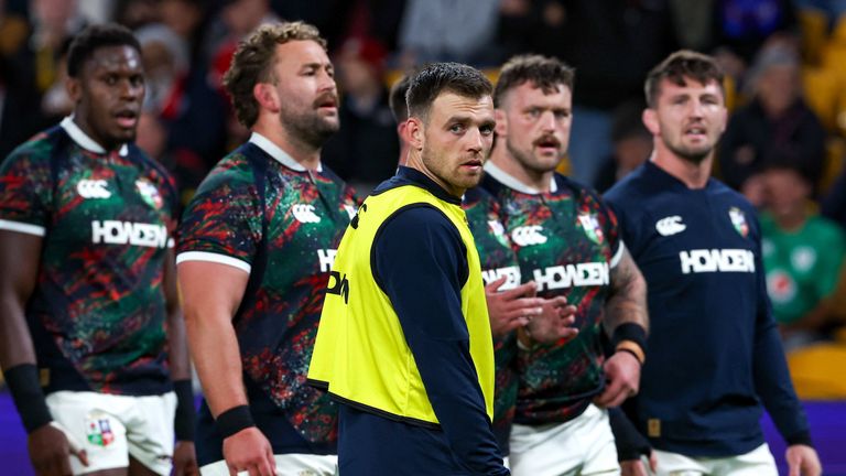Brisbane , Australia - 2 July 2025; Ben White of British & Irish Lions before the tour match between Queensland Reds and the British & Irish Lions at Suncorp Stadium in Brisbane, Australia. (Photo By Steve Christo/Sportsfile via Getty Images)