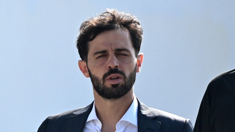 Bernardo Silva was in attendance at Diogo Jota's funeral