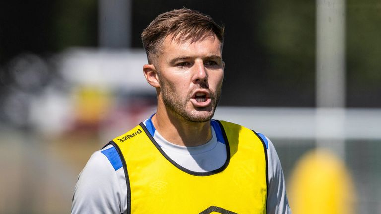 BURTON-UPON-TRENT, ENGLAND: JULY 11: Jack Butland during a Rangers pre-season training session at St Georges Park, on July 11, 2025, in Burton-Upon-Trent, England. (Photo by Alan Harvey / SNS Group)